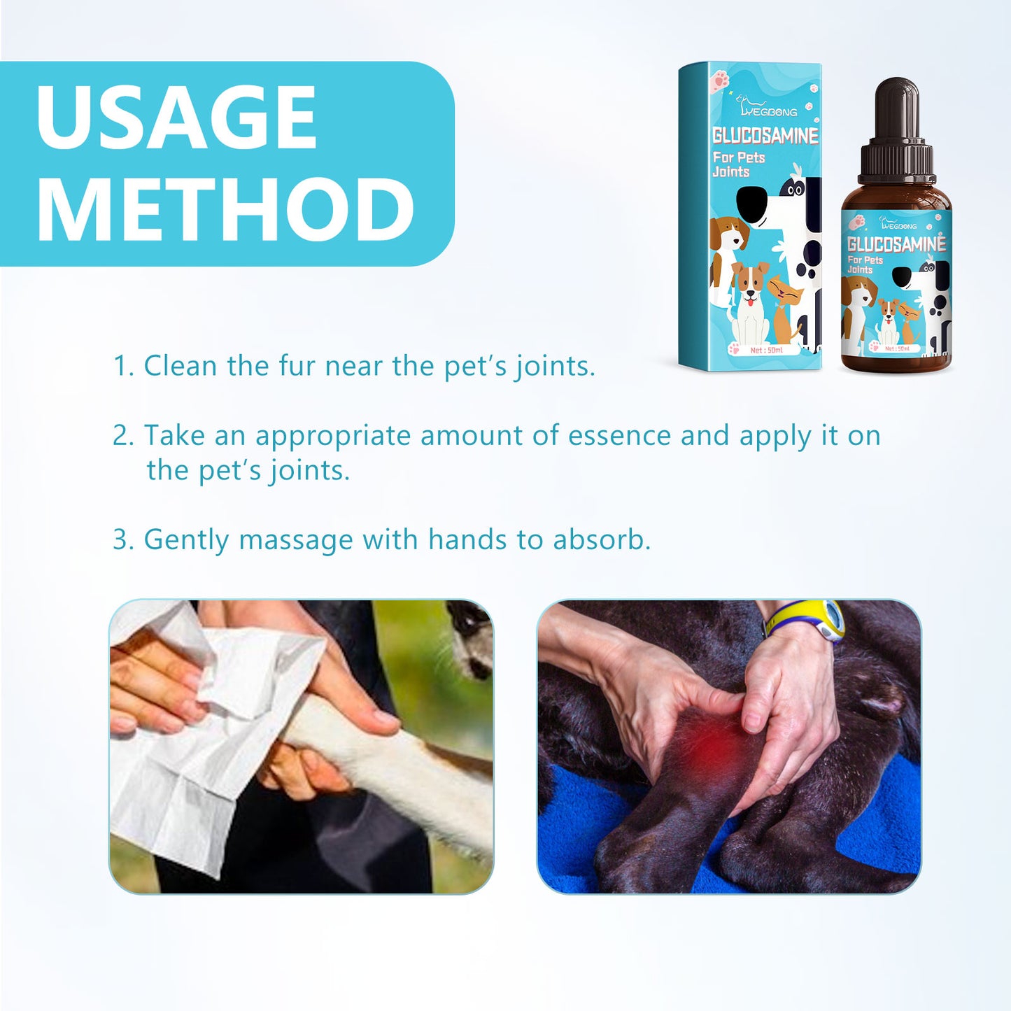 Pet Glucosamine Drops Relieve Pain Of Bones And Joints For Pets Body Care For Cats And Dogs