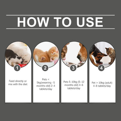 Cats And Dogs General Compound Probiotic Tablets, Pets Absorb Nutrition Supplement Tablets Dog And Cat Nutrition