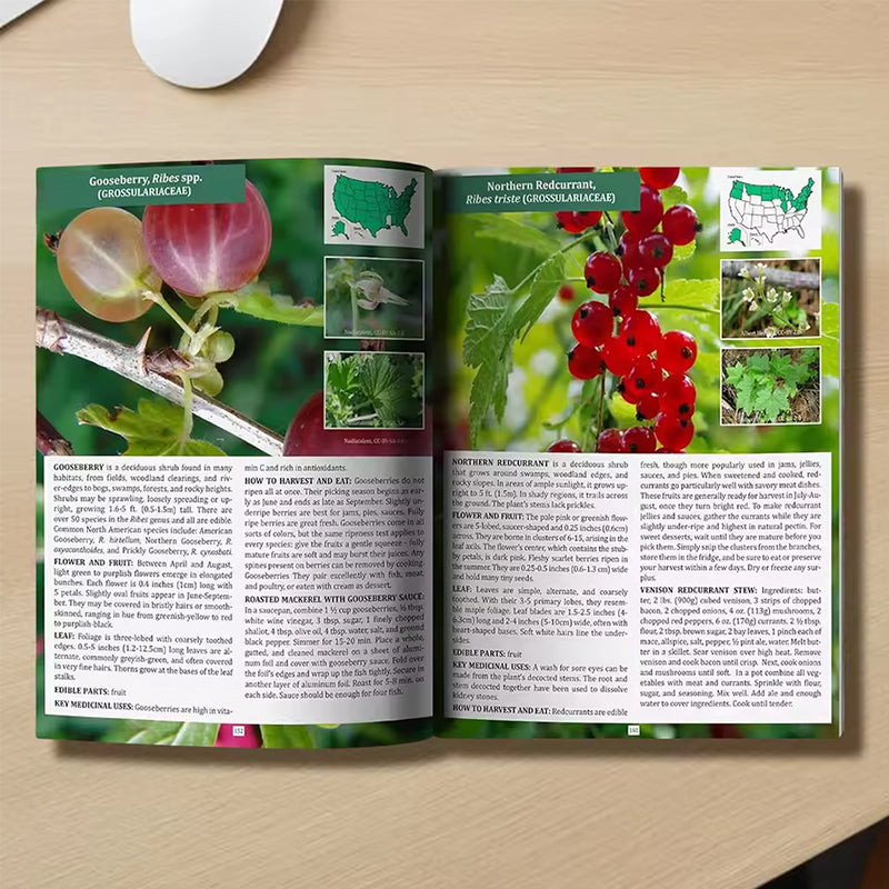 1-2 copies of *The Foragers Guide to Wild Foods*. Identifies wild edibles, has color pages & survival skills.