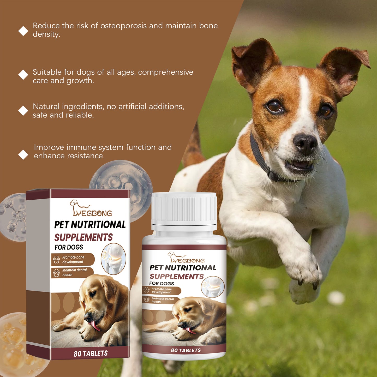 Milk Calcium Tablets For Dogs Vitamin Supplements For Pets Oral Care Diet Healthy Nutrition Calcium Tablets