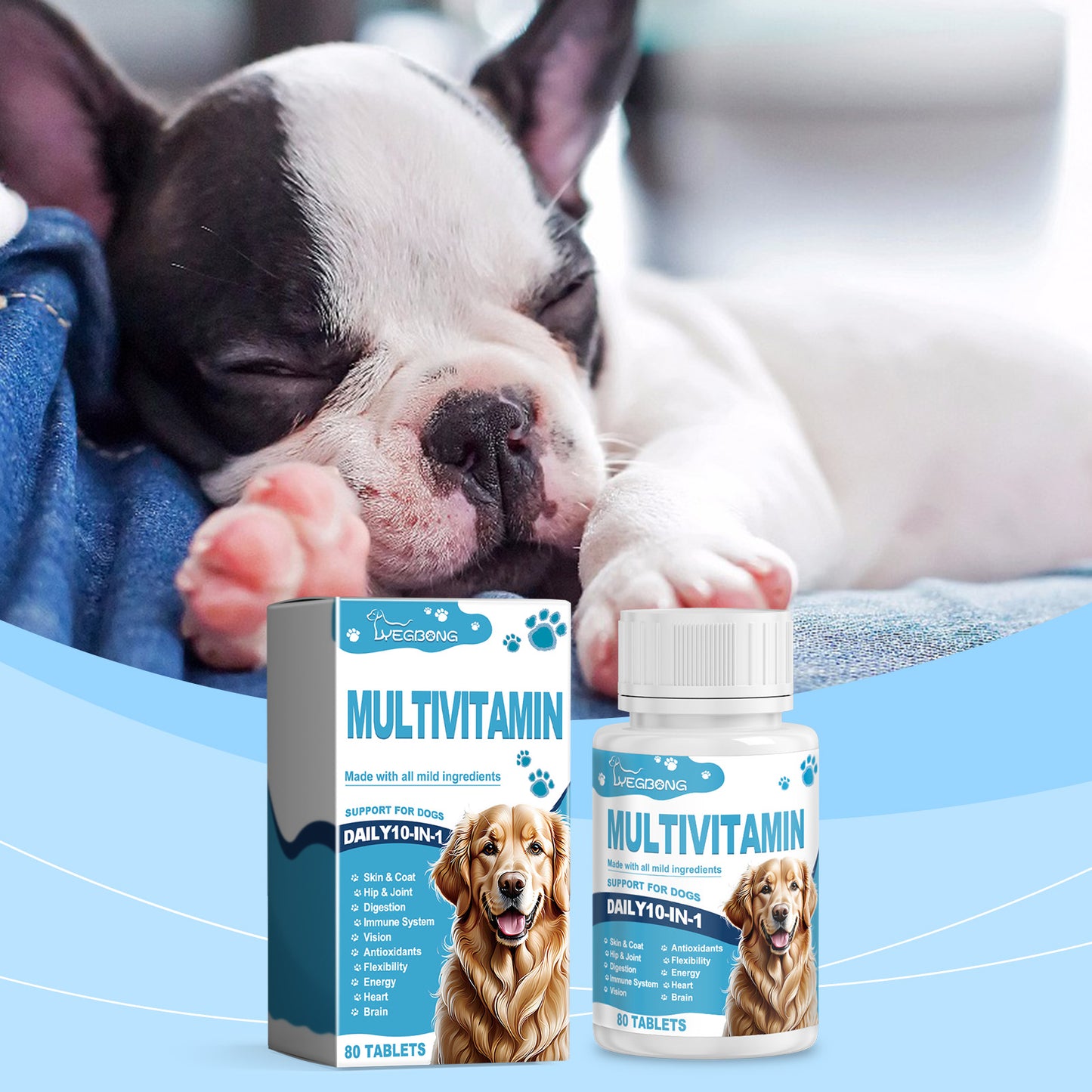 Multivitamin Tablets For Dogs, Cats, Dogs And Pets Absorb Nutritional Health Supplements
