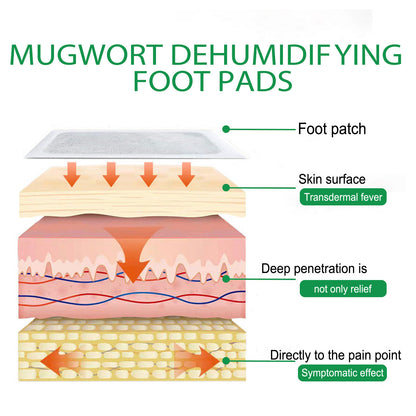 Wormwood Foot Pads, Help Sleep Relieve Physical And Mental Fatigue Foot Deep Cleaning Massage Treatment Patch
