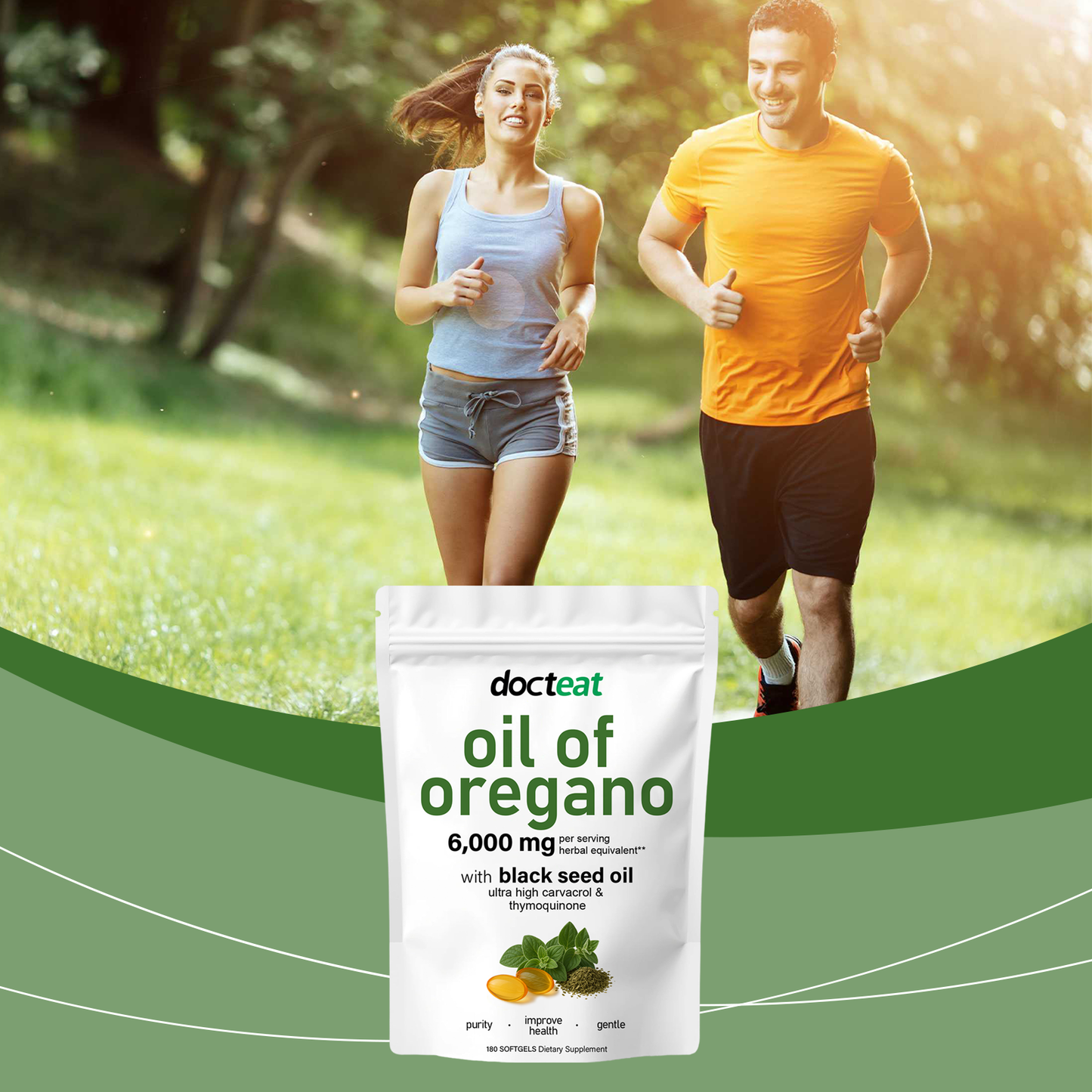 Docteat Oregano Oil Capsules: Maintains the body and boosts overall vitality. Suitable for the whole family.