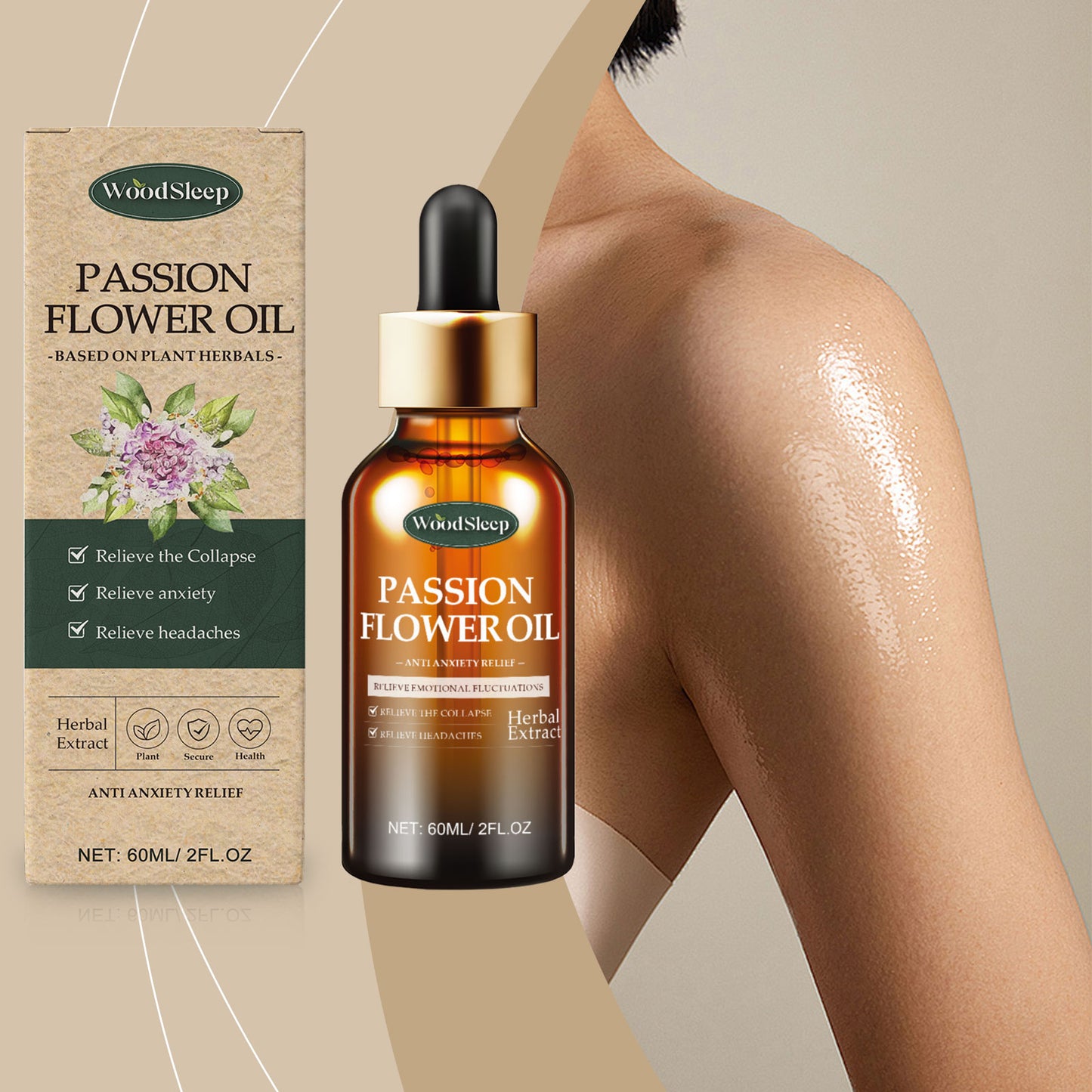 Thyme Flower Plant Sleep Essential Oil, Flower Essence Massage To Help Quiet Sleep Moisturize The Skin