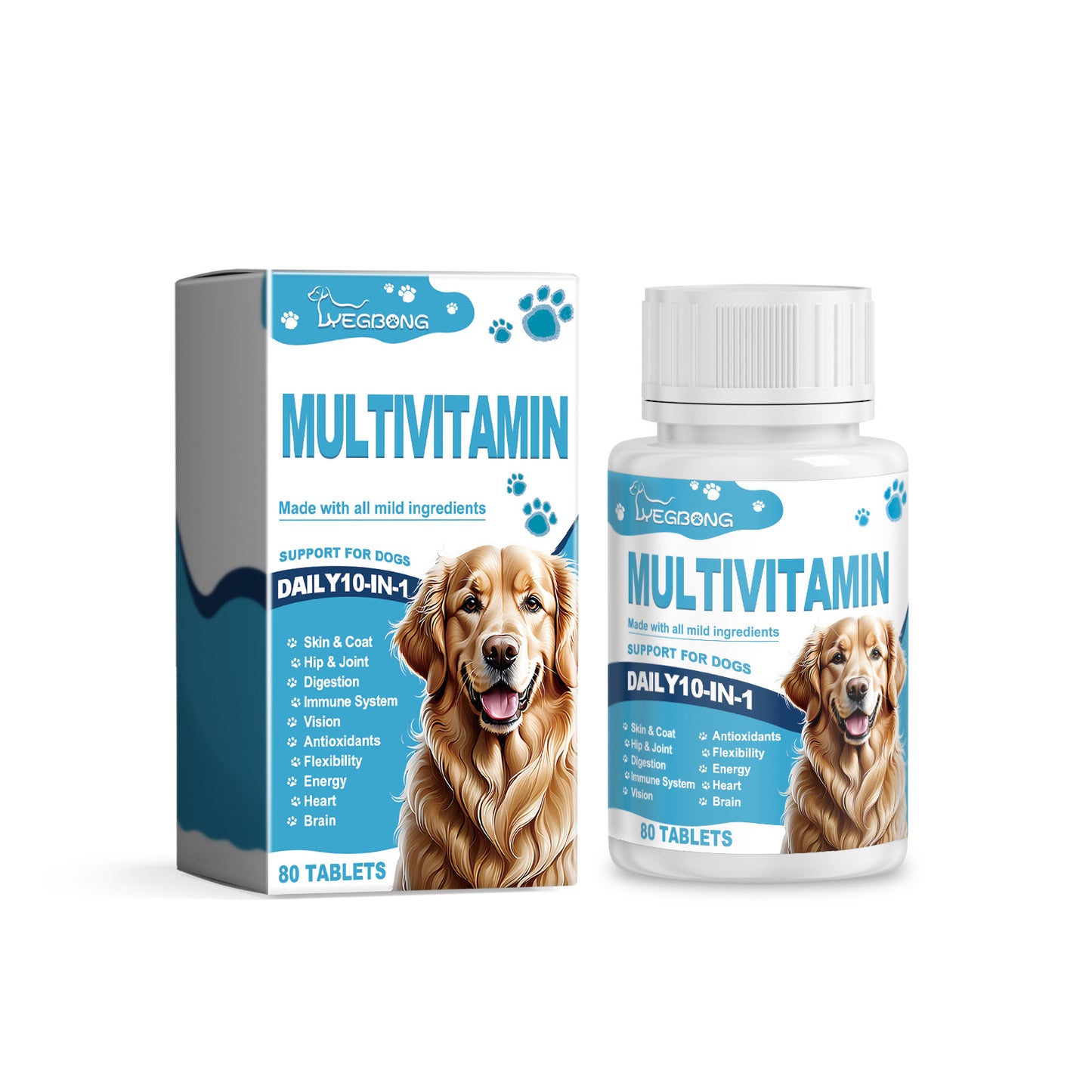 Multivitamin Tablets For Dogs, Cats, Dogs And Pets Absorb Nutritional Health Supplements